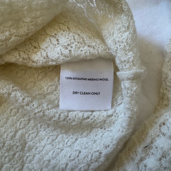 White + Warren Merino Wool Textured Cream Sweater xs - Picture 4 of 6